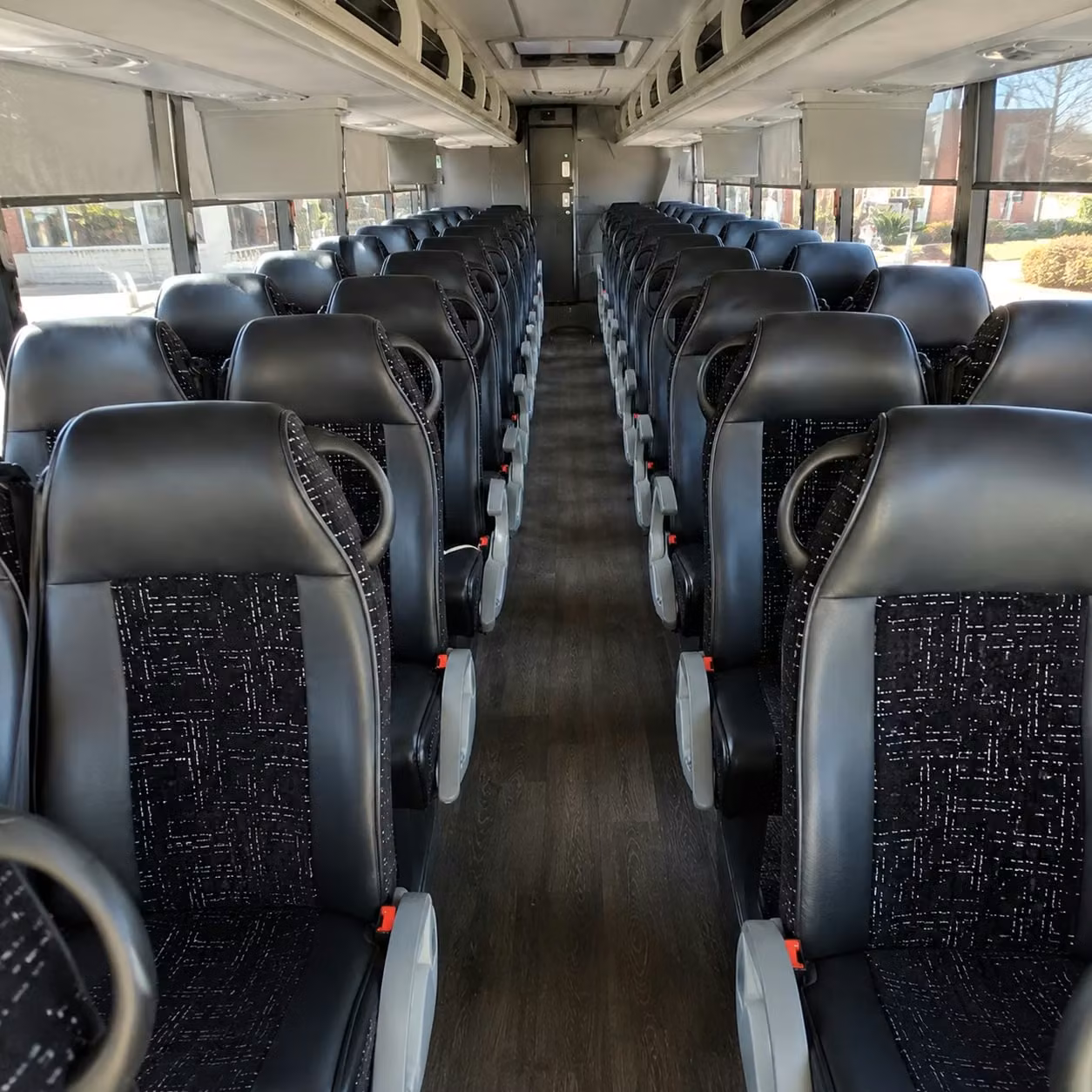 56 passenger charter bus inside